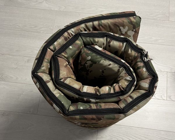 Folding bed + mattress, folding military bed size 196x67 cm