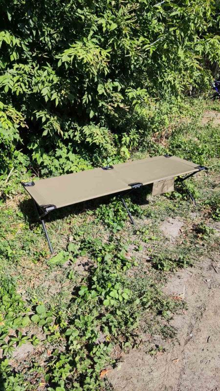 Ліжко 196x67 розкладне військове, розкладачка НАТО, Стандарт, колір олива
