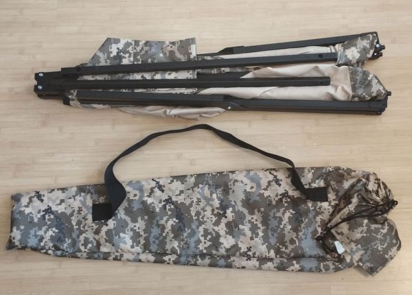 Ліжко розкладне 196x67 військове, розкладачка посилена, Стандарт, мультикам / Піксель