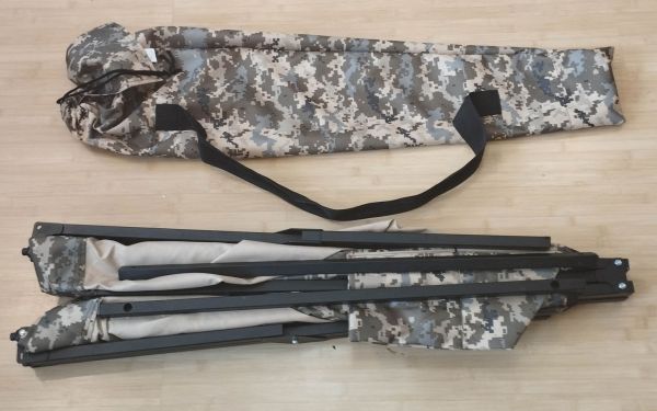 Раскладушка XL 206x72 та подушка військова посилена з карманом мультикам / піксель