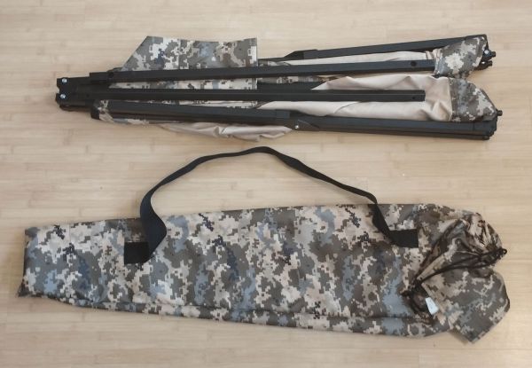 Ліжко XL 206x72 розкладне військове, розкладачка велика мультикам / піксель