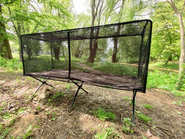 Set of military protective (mosquito) net with steel frame and bed size XL 206x72 cm