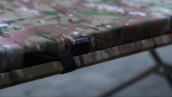 Folding bed + mattress, folding military bed size 196x67 cm