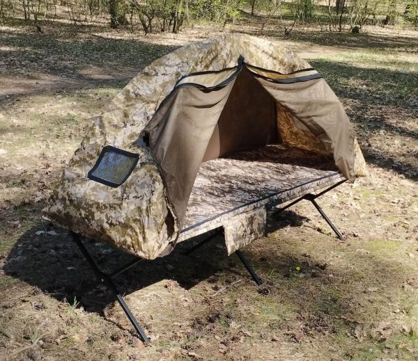 Standard folding bed 196x67 cm + Rain tent with mosquito net