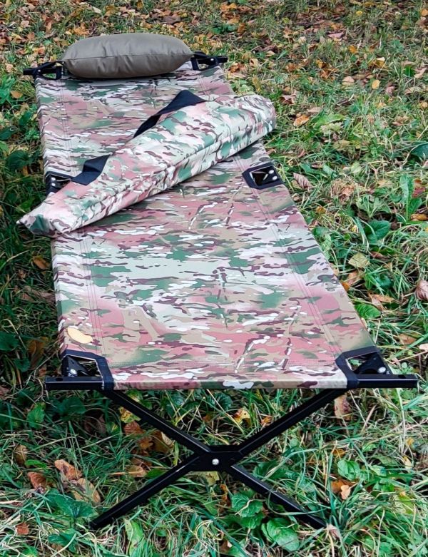 Folding NATO Military with Pocket and Military Pillow Standard 196x67 cm Multicam/ Pixel